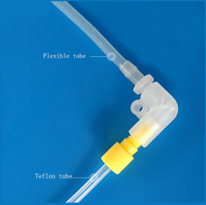 Adapters & Connectors: Barb to Female 1/4''-28 Elbow Plastic Joint, PP/PTFE Material, 30 Pieces/Pk
